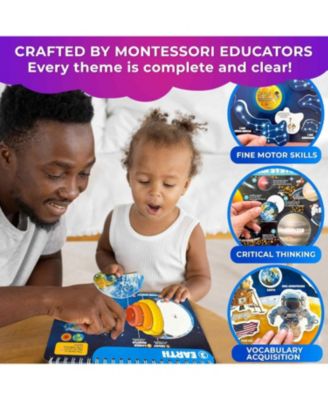 Montessori Busy Book for Toddlers 3-5 Years with Interactive Pages