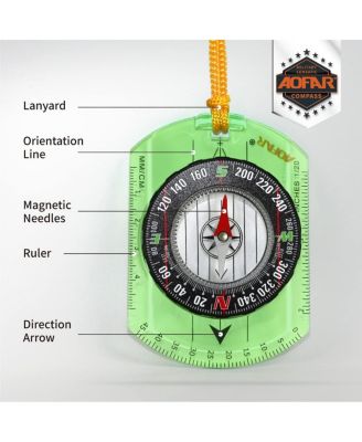Orienteering Compass AF-362 for Hiking, Boy Scout Compass for Kids, Professional Field Compass for Map Reading,Navigation and Survival Lightweight
