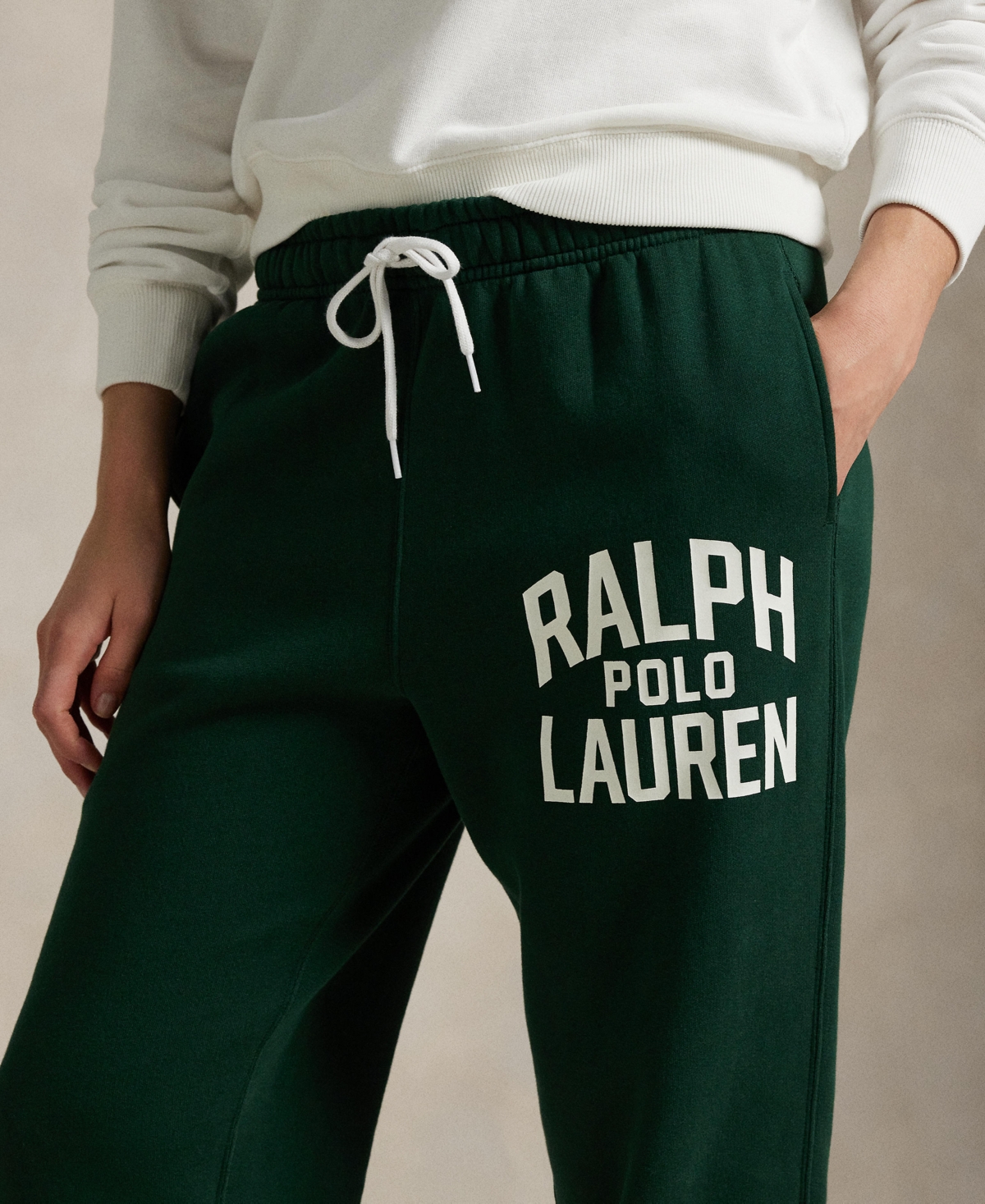 Polo Ralph Lauren Womens Northwest Pine Branded Elasticated-waist Cotton-blend Jogging Bottoms In Green