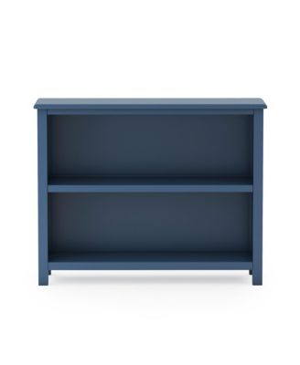 Taiga 2-Shelf Bookcase - Navy: 30" Bookshelf and Storage Unit for Bedrooms or Playrooms, Wooden Shelving for Books, Toys, School Supplies