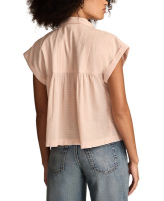 Women's Collared Peplum Tunic Top