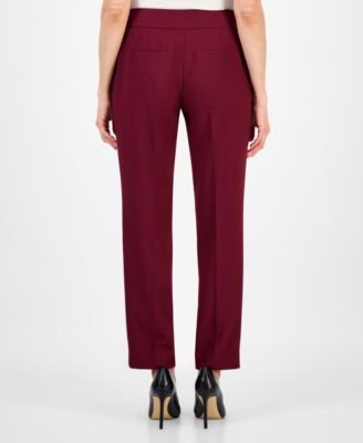 Women's Notched Collar One-Button Pantsuit Set, Regular & Petite