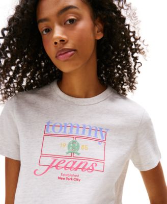 Women's Cotton Short-Sleeve Logo Crest T-Shirt 