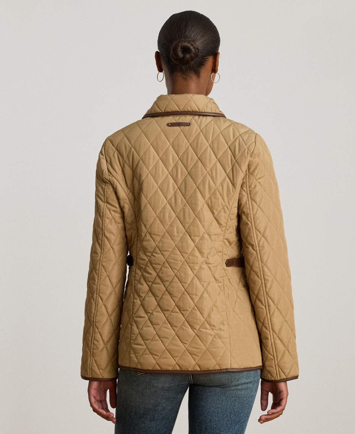 Ralph Lauren Women's Quilted Velboa-lined Coat In Brown