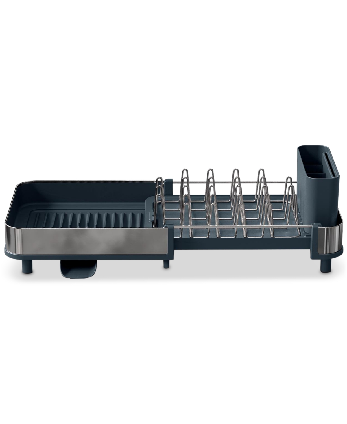 Extend Slim Steel Compact Expandable Dish Rack - Silver