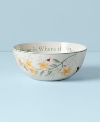 Butterfly Meadow Serving Bowl, Home Is Where the Heart Is