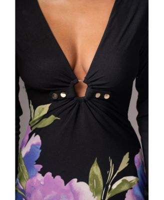 Women's Print Exotic Flower Dress