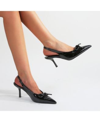 Cree Bow Accent Slingback Pumps