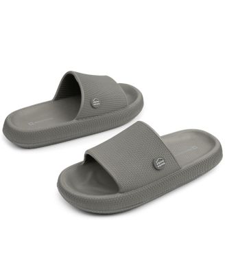Men's Omar Slides Pillow Slippers Ultra Cushioned Cloud Slide Sandal