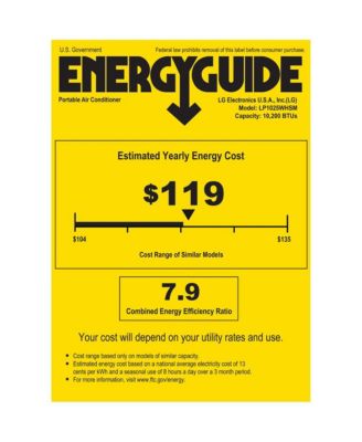 10,000 BTU Smart Wi-Fi Portable Air Conditioner/Heater with LCD Remote - White