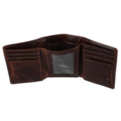 Men's Tennyson Tri-Fold Genuine Leather Wallet with ID Window