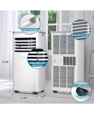 10,000 BTU Portable AC, 3-in-1, Cools 450 Sq.Ft, Fast Cooling, Sleep Mode, Timer, Remote, Quiet