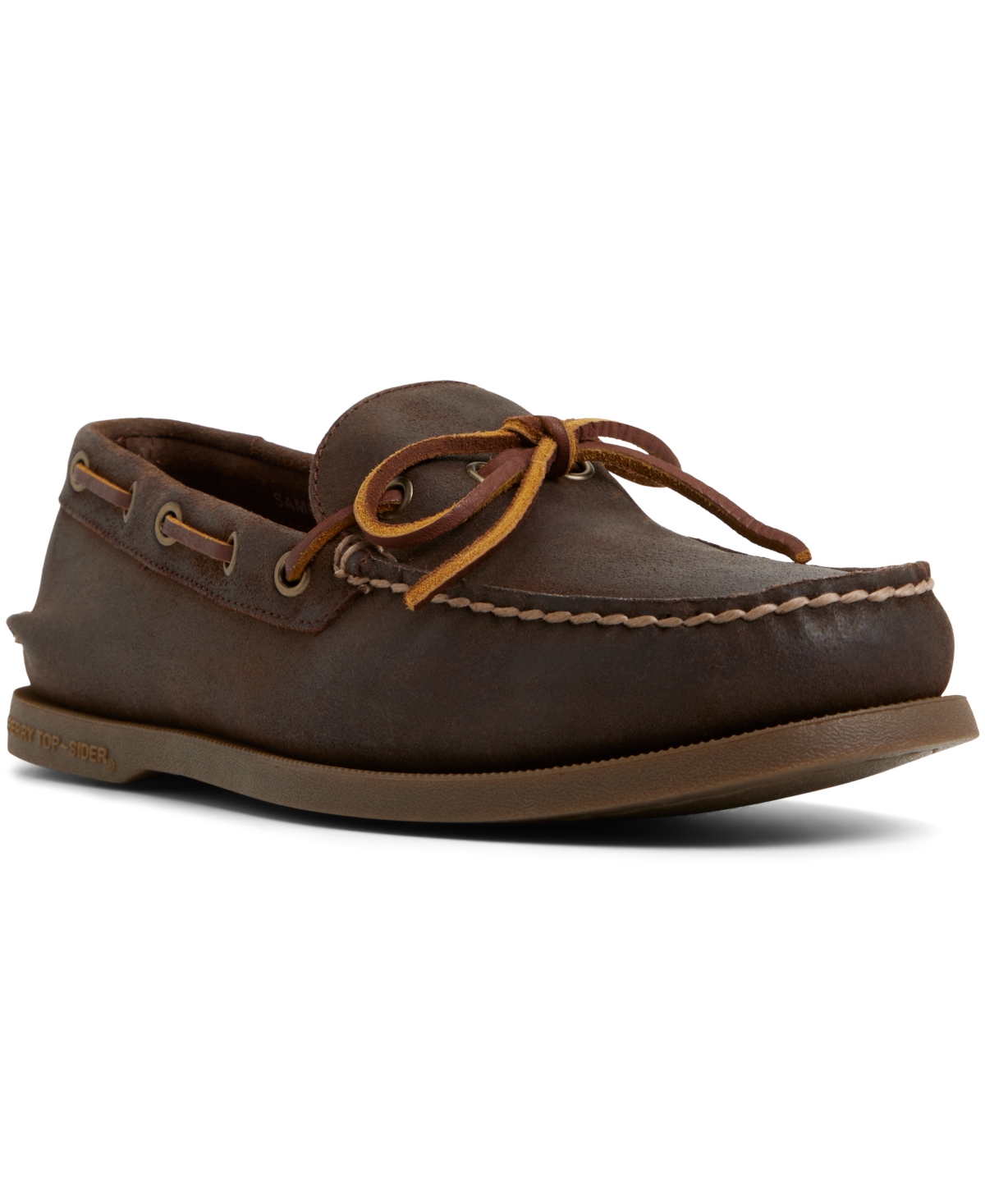 Men's Authentic Original 1-Eye Boat Shoe - Suede dark brown