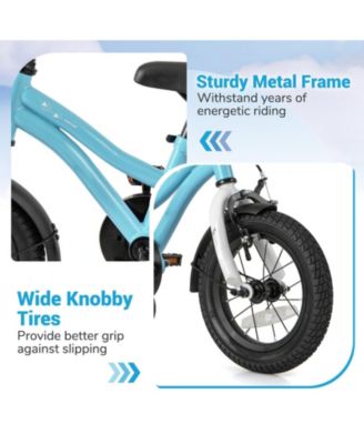 Kids Bike 12-Inch Children Training Bicycle with 2 Brake for 3-8 Years Old