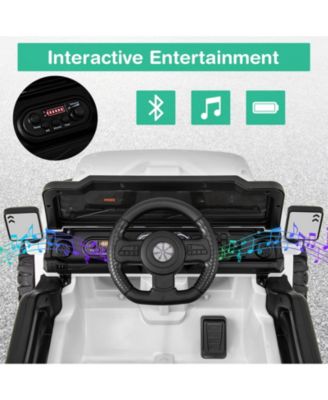 12V Kids Ride on Truck Car with Remote Control Threaded Wheels and 3 Speeds