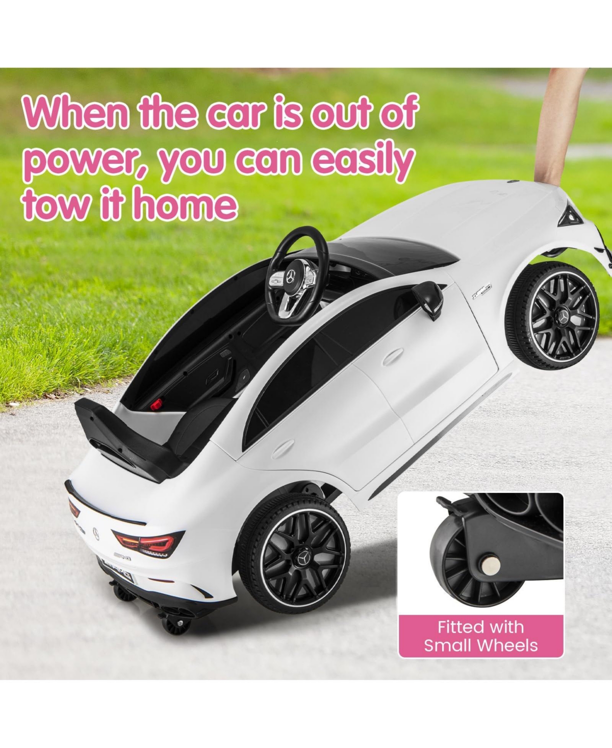 Mecale 12V Kids Ride on Car Mercedes-Benz Amg Cla 45 with Remote
