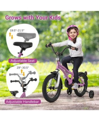 Kids Bike 14-Inch Children Training Bicycle with 2 Brake for 3-8 Years Old