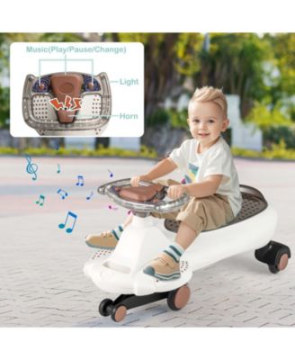Wiggle Car with Hauling Rope Ride on Toy with Under-Seat Storage