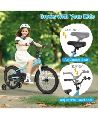 Kids Bike 18-Inch Children Training Bicycle with 2 Brake for 3-8 Years Old
