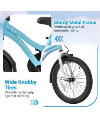 Kids Bike 18-Inch Children Training Bicycle with 2 Brake for 3-8 Years Old