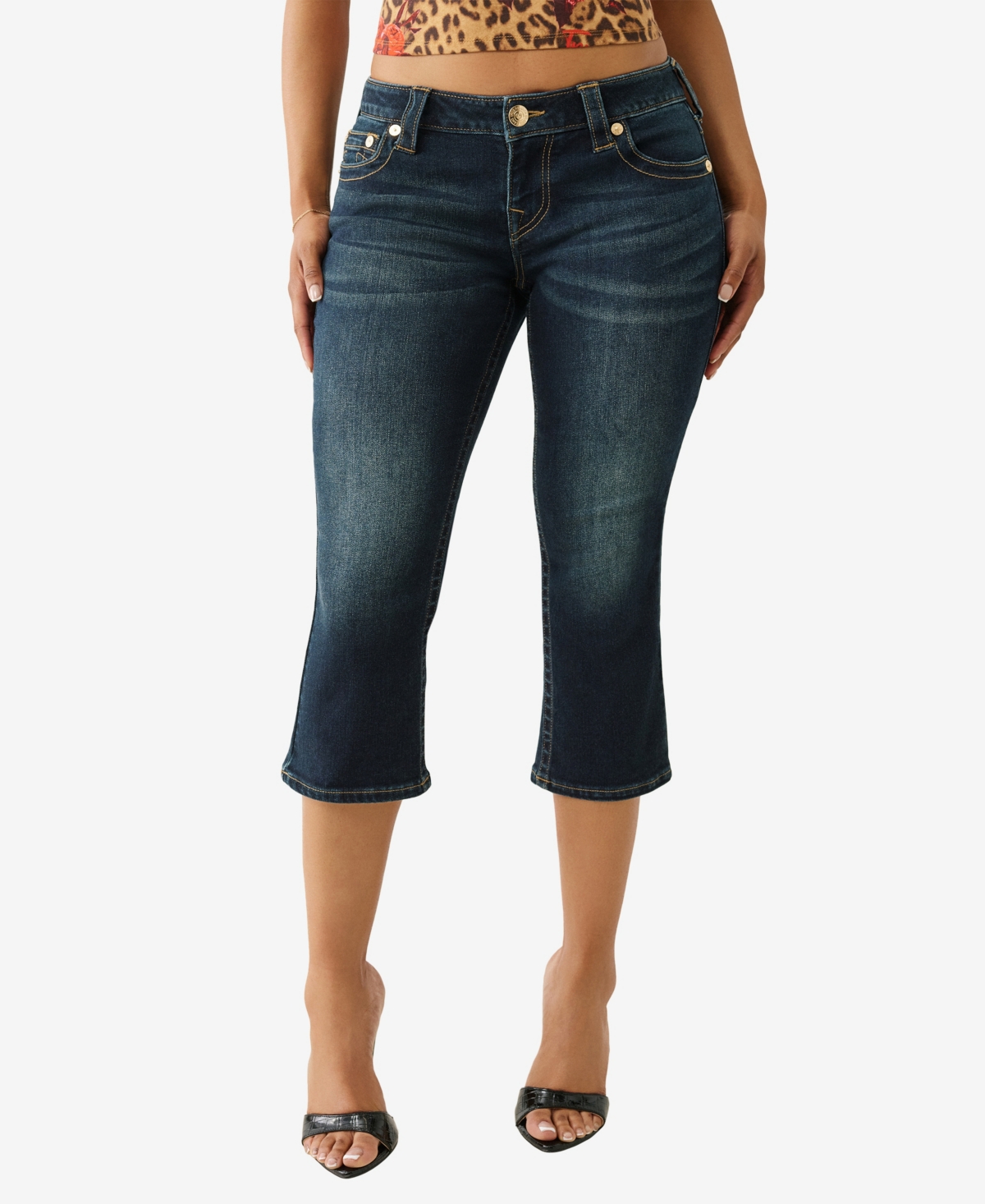 Women's Low Rise Capri Jeans - Indigo Twilight