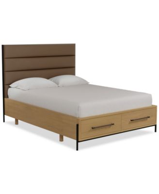 Furniture - Linstead Upholstered Queen Storage Bed.