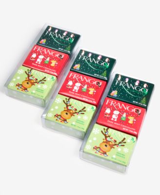 Frango Chocolates - Holiday Milk Mint, Dark Mint and Candy Cane Chocolates, 12 Pack