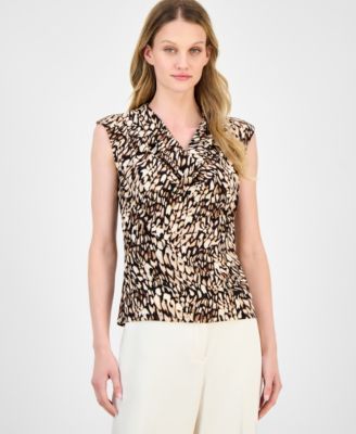 Anne Klein - Women's Sleeveless Cowlneck Top