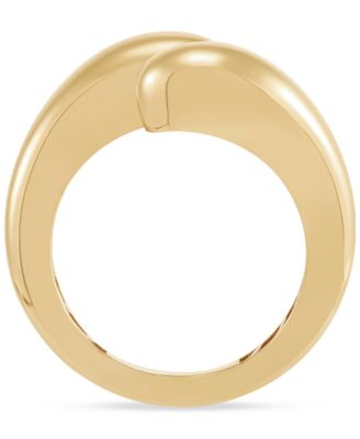 Polished Flared End Bypass Fashion Ring in 10k Gold