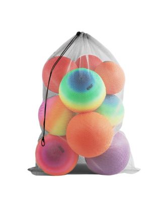 24"x36" Large Mesh Sports Ball Drawstring Bag for Gym Training, Football, Basketball, Swimming (Several Colors Available)