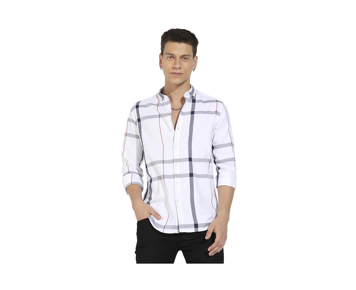 Men's Tartan Plaid Button Up Shirt