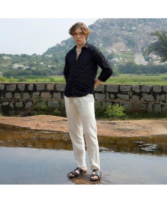 Men's Onyx Black Cubic-Tassel Shirt