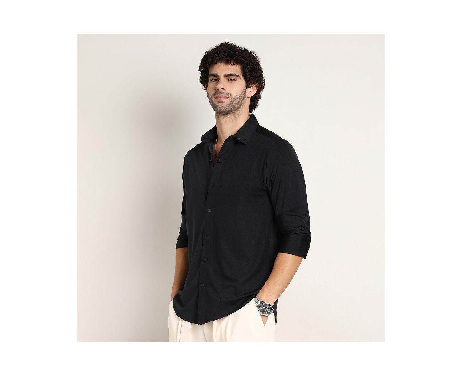 Men's Onyx Black Everyday Solid Shirt
