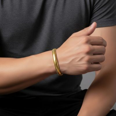 Sterling Silver Sleek Snake 8" Modern Bracelet For Men & Women