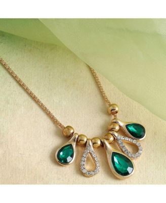 Teardrop-Stone Statement Necklace