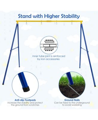 660 LBS Heavy-Duty Metal Swing Frame Extra Large Swing Stand for Kids and Adults