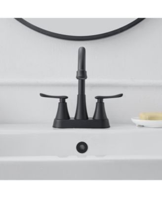 4 in. Centerset 2-Handle High-Arc Bathroom Faucet in Brushed Nickel