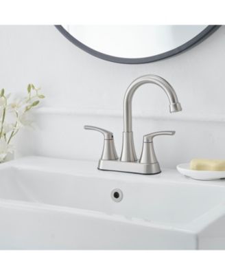 4 in. Centerset 2-Handle High-Arc Bathroom Faucet in Brushed Nickel