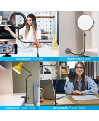 Upgraded Metal Hose Arm, 19-inch Flexible Stand, Heavy Duty Mic & Phone Holder, 5/8" Thread