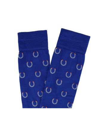 Men's Lucky Horseshoe Mid-Calf Pima Cotton Dress Novelty Sock (1 Pair)