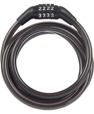 5 Ft Bike Lock Cable with Preset Combination, Vinyl Covered Security Cable for Outdoor Use