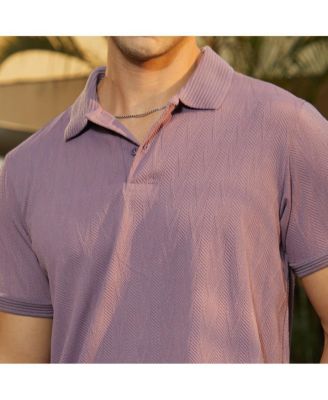 Men's Beaver Brown Spirit Weave Polo T-Shirt