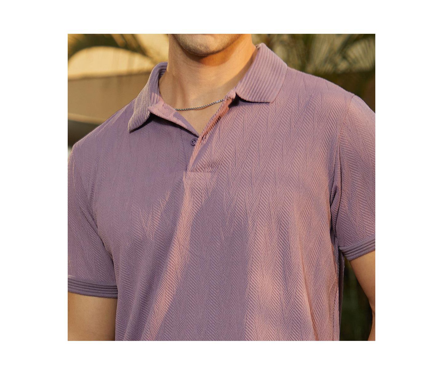 Мужская футболка Cahoot Campus Sutra Beaver Brown Spirit Weave Polo, цвет: Фиолетовый — фото 7