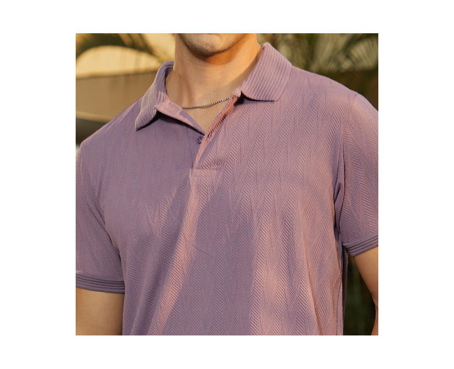 Men's Beaver Brown Spirit Weave Polo T-Shirt