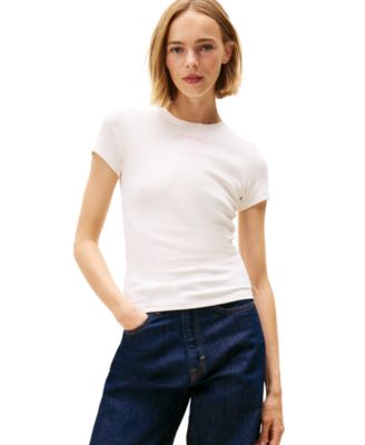 Tommy Jeans - Women's Slim Western Ribbed Short-Sleeve T-Shirt