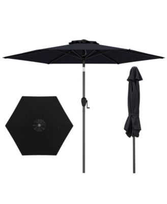 7.5 ft Patio Umbrella Outdoor Heavy Duty Market Umbrella with Push Button Tilt