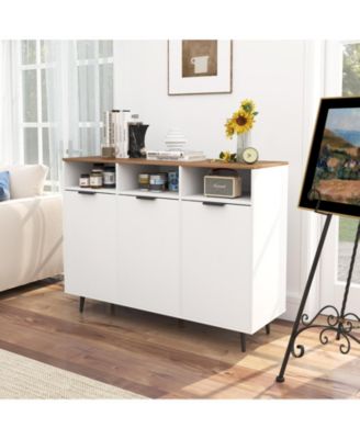 Sideboard Buffet Cabinet Kitchen Storage Cabinet with 5-Position Adjustable Shelves