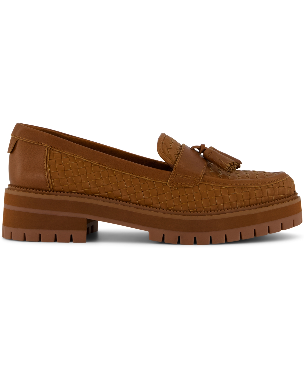 Toms Cara Platform Tassel Loafer In Brown