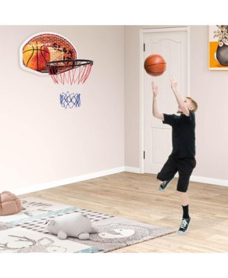 Wall Mounted Fan Backboard With  2 nets  Basketball Hoop and Rim Outdoor Indoor Sports