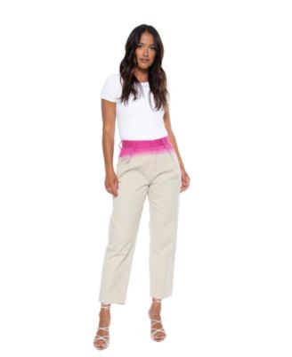 Women's Straight-Leg Dip Dye Trousers